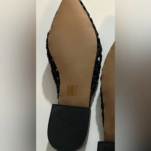 NWT Joie Behold Open Back Woven Pointed Toe Slip On Mules Sandals - Picture 11 of 12